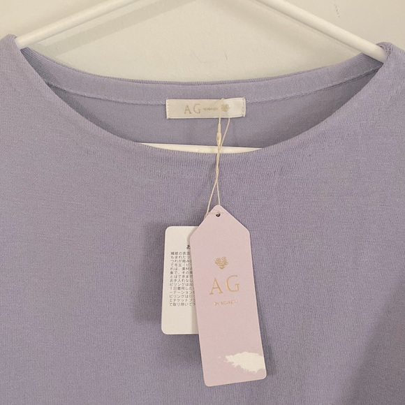 Aqua girl women’s knit sweater with fluffy long sleeve. Small size.W17.5 L19.5 - Picture 2 of 7